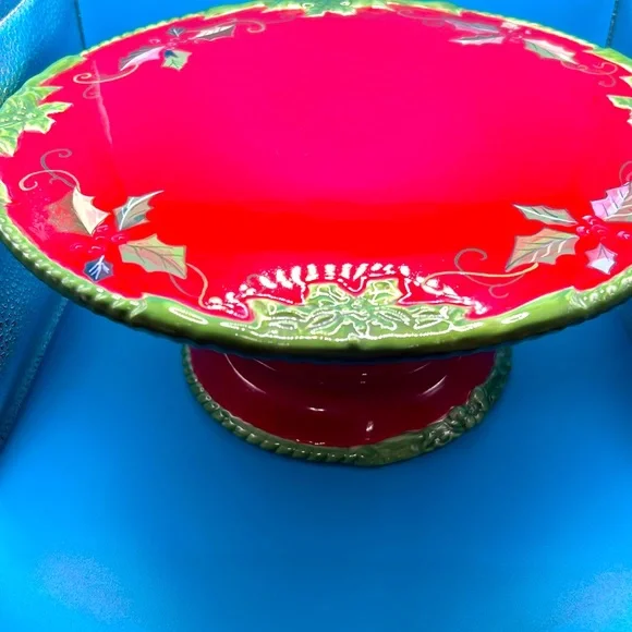 Tracy Porter Christmas Cake Plate - Picture 1 of 4